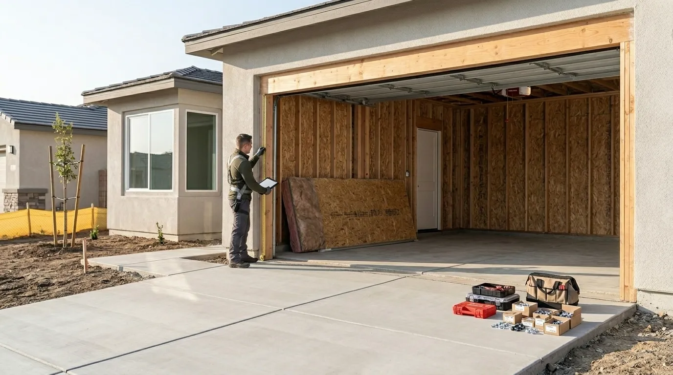 Sectional steel garage door